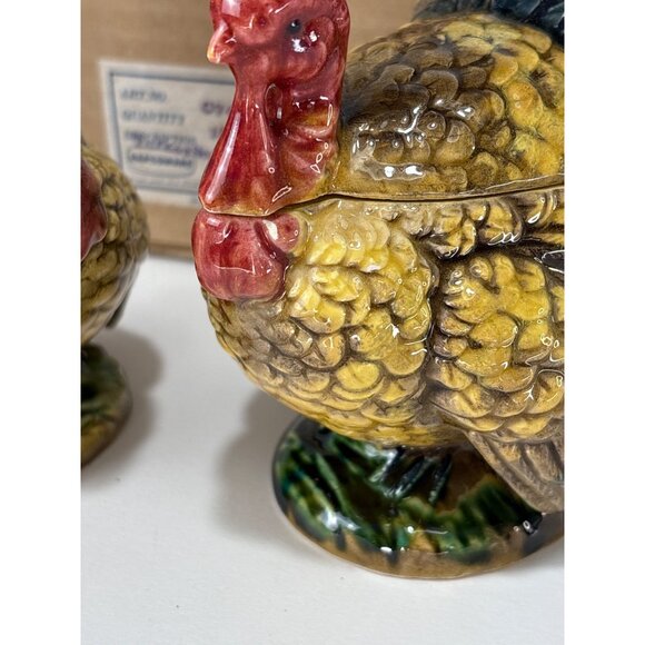 Napco Turkey Sugar & Creamer Set 1960s Vintage Japan w/Box - Picture 2 of 12